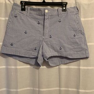 Seersucker anchor shorts